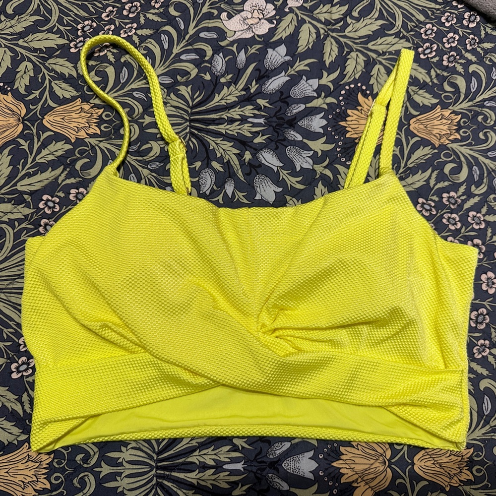 Aerie Bright Yellow Strappy Bikini Top
